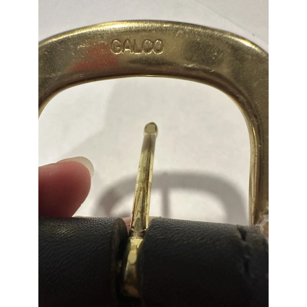 Galco Leather Belt SN5 B40 Solid Brass Buckle Hand Made Mens Black Adjustable